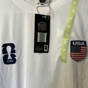 FA White USA Short-Sleeve Men's Sports Jersey